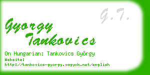 gyorgy tankovics business card