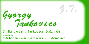 gyorgy tankovics business card